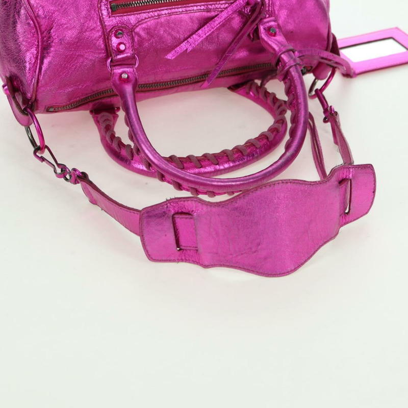【日本直送】BALENCIAGA 迷你 Twiggy 手提包 皮革 兩用 粉紅色 138223 正品 177133V-8