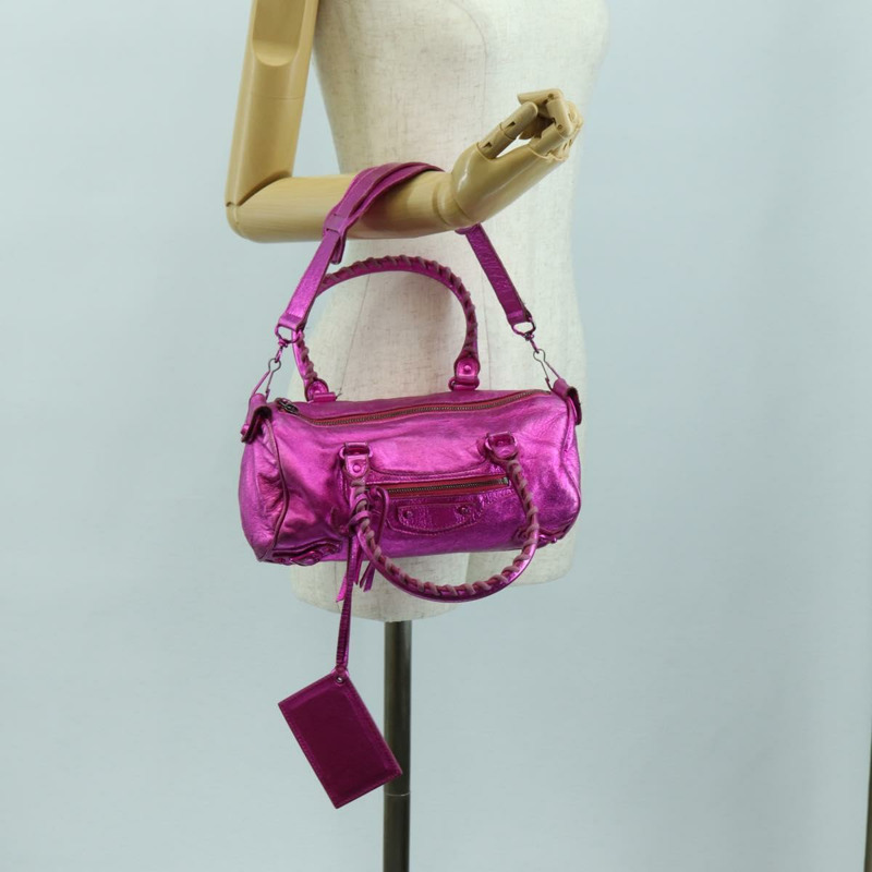 【日本直送】BALENCIAGA 迷你 Twiggy 手提包 皮革 兩用 粉紅色 138223 正品 177133V-27