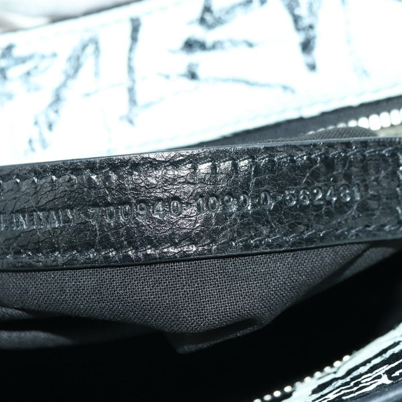 【日本直送】BALENCIAGA Neo Kago City XS 塗鴉包皮革白色 700940 正品 am11504SM-11