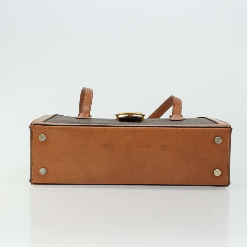【日本直送】CELINE Macadam帆布手提包 PVC皮革 棕色 金色 正品 178576A-4