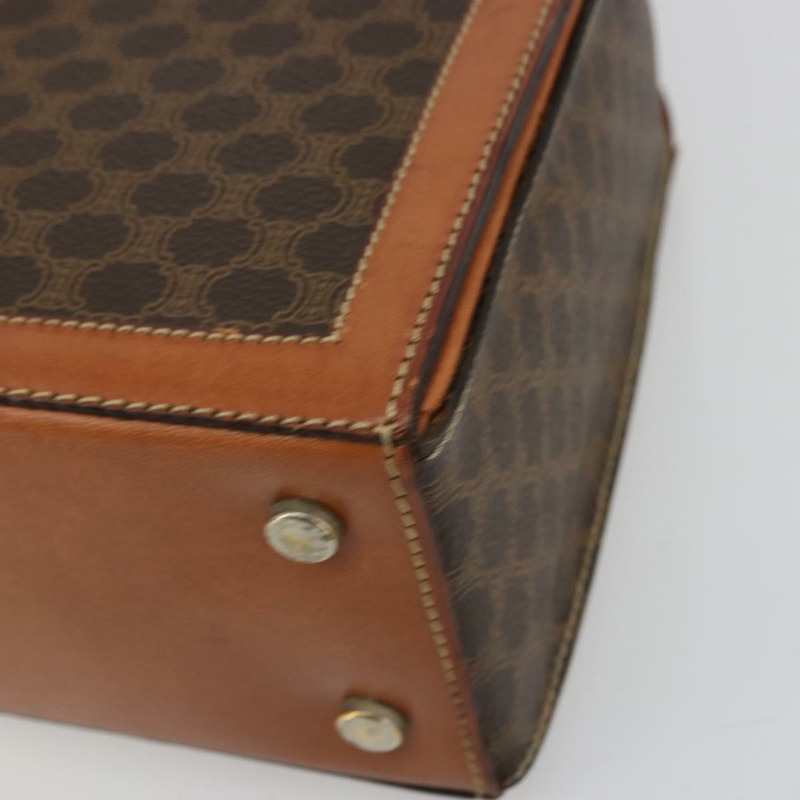 【日本直送】CELINE Macadam帆布手提包 PVC皮革 棕色 金色 正品 178576A-8