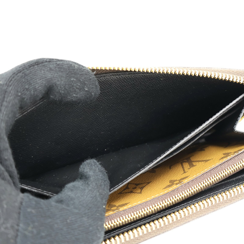 棕色 原花帆布 Clemence 拉鍊長夾 M82336【LOUIS VUITTON LV 路易威登】 M82336-3