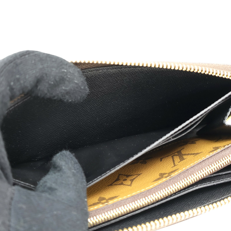 棕色 原花帆布 Clemence 拉鍊長夾 M82336【LOUIS VUITTON LV 路易威登】 M82336-4