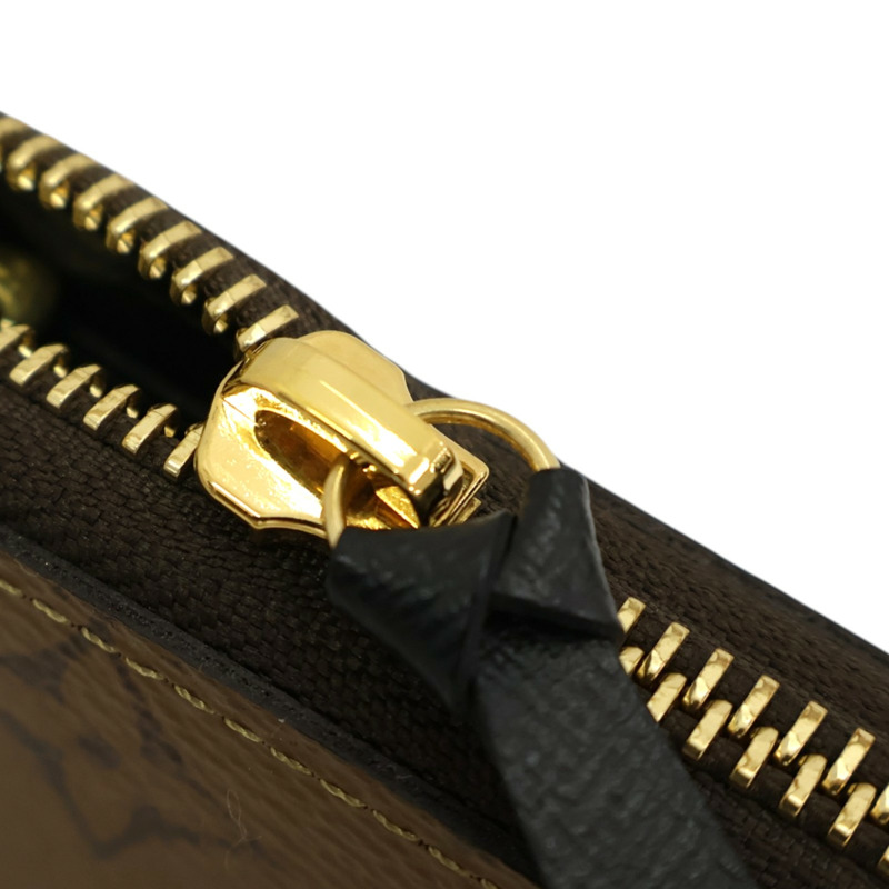 棕色 原花帆布 Clemence 拉鍊長夾 M82336【LOUIS VUITTON LV 路易威登】 M82336-7