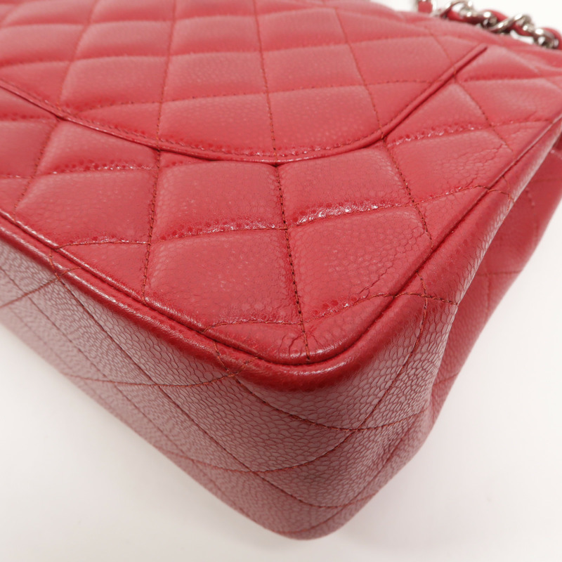 CHANEL 牛皮皮革Large Classic鏈帶肩背袋-14