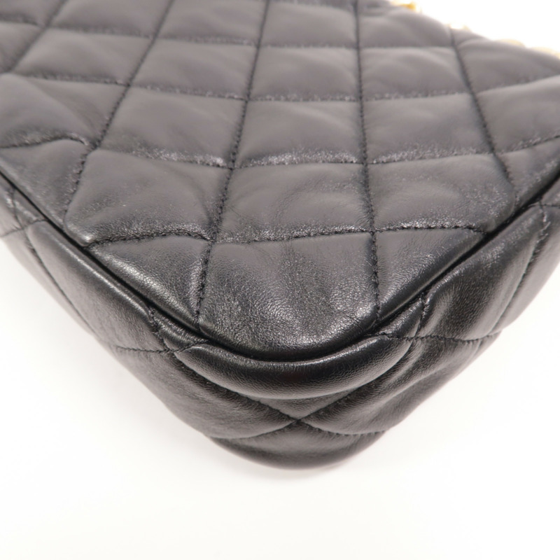 CHANEL 牛皮皮革Chain Shoulder鏈帶肩背袋-12