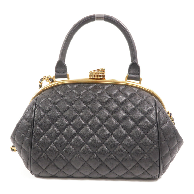 CHANEL 牛皮皮革Chain Shoulder鏈帶肩背袋-1