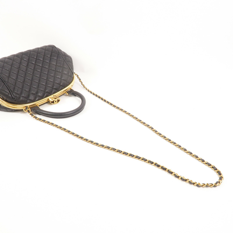 CHANEL 牛皮皮革Chain Shoulder鏈帶肩背袋-7