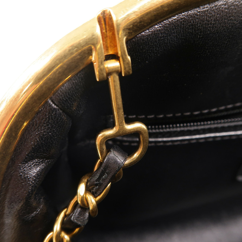 CHANEL 牛皮皮革Chain Shoulder鏈帶肩背袋-14