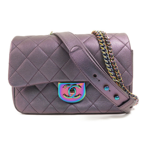 CHANEL 牛皮皮革Shoulder Bag鏈帶肩背袋