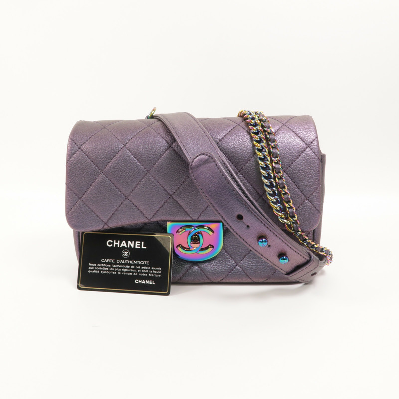 CHANEL 牛皮皮革Shoulder Bag鏈帶肩背袋-10
