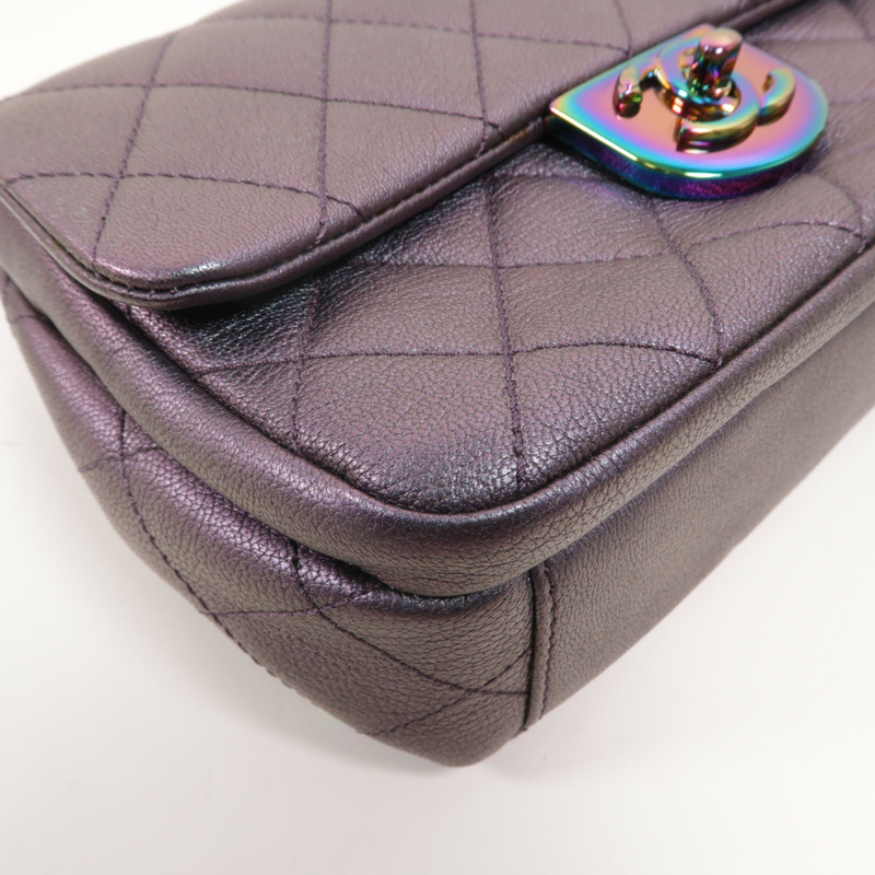 CHANEL 牛皮皮革Shoulder Bag鏈帶肩背袋-12