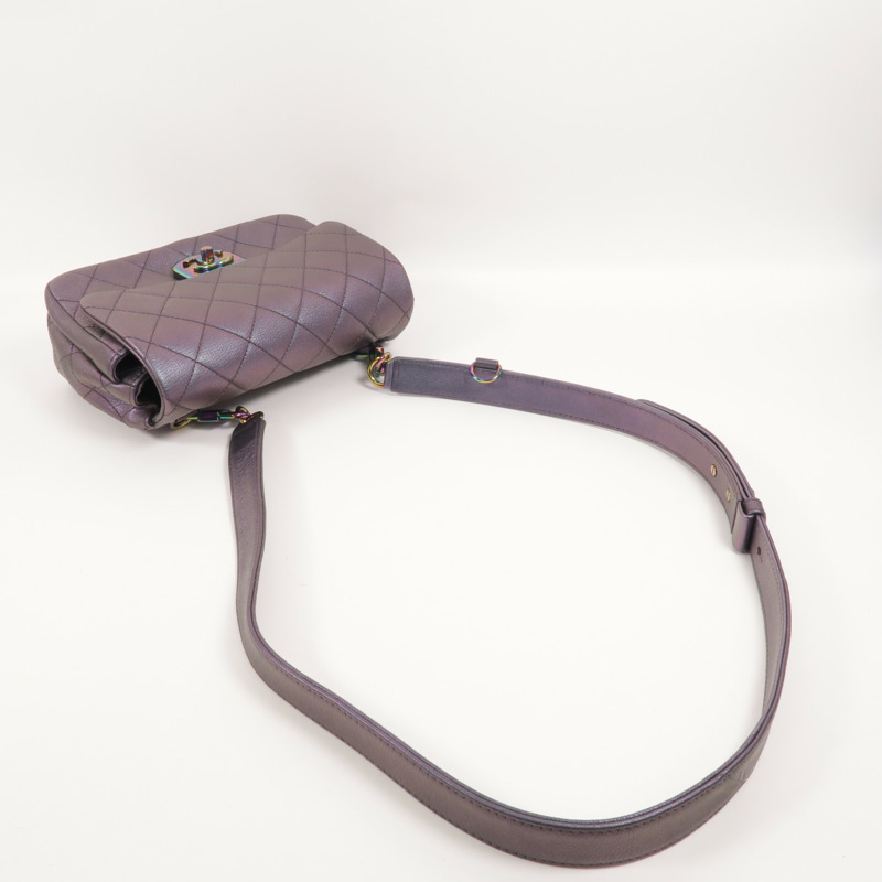 CHANEL 牛皮皮革Shoulder Bag鏈帶肩背袋-16