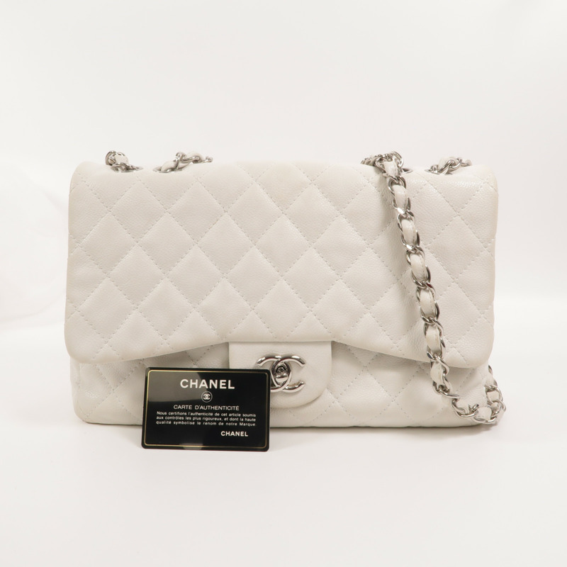 CHANEL 牛皮皮革Large Classic鏈帶肩背袋-10