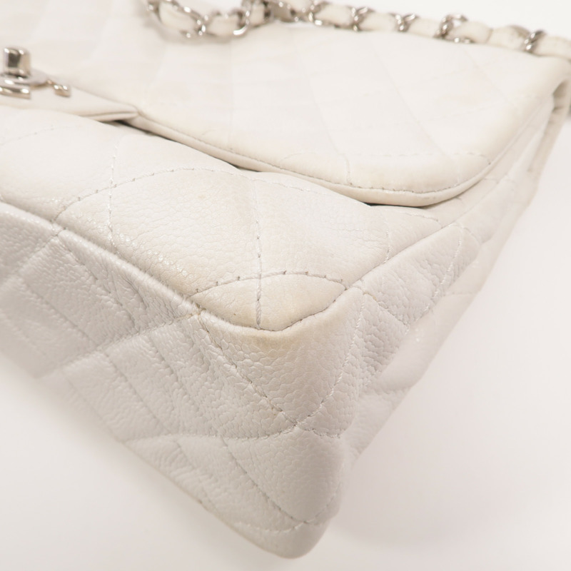 CHANEL 牛皮皮革Large Classic鏈帶肩背袋-11