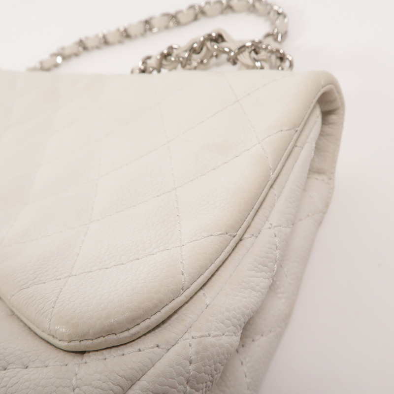 CHANEL 牛皮皮革Large Classic鏈帶肩背袋-16