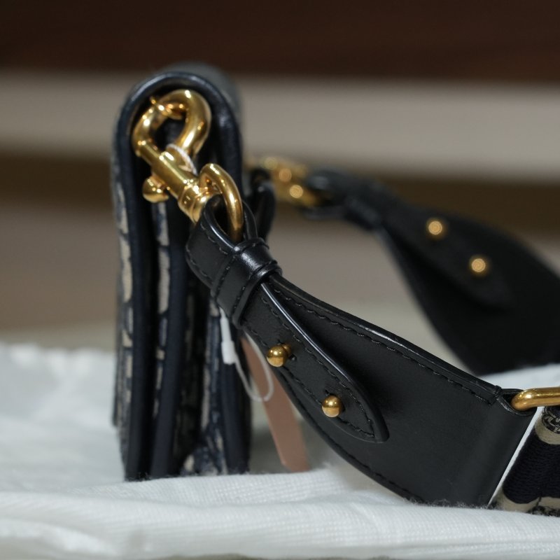【美收精品】DIOR Oblique 老花緹花 CD Logo 翻蓋迷你肩背包 5-357-6
