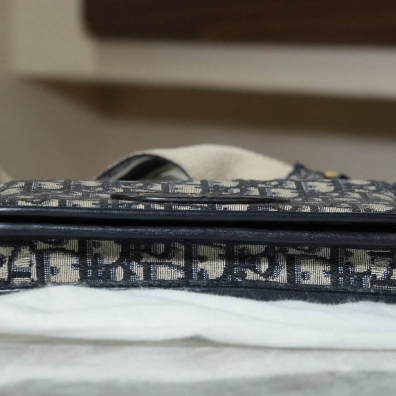 【美收精品】DIOR Oblique 老花緹花 CD Logo 翻蓋迷你肩背包 5-357-11