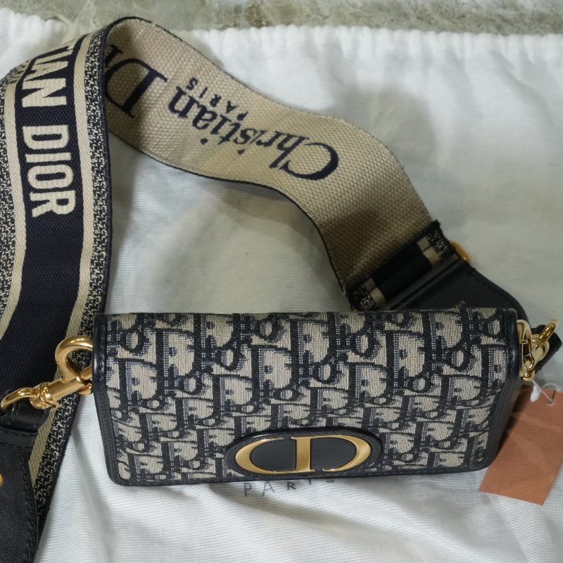 【美收精品】DIOR Oblique 老花緹花 CD Logo 翻蓋迷你肩背包 5-357-12