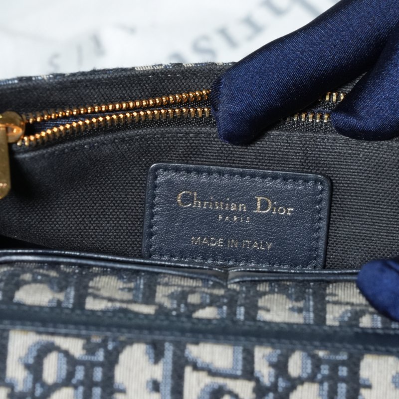 【美收精品】DIOR Oblique 老花緹花 CD Logo 翻蓋迷你肩背包 5-357-16