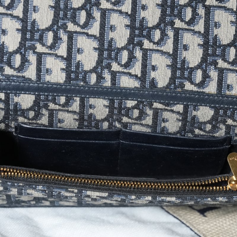 【美收精品】DIOR Oblique 老花緹花 CD Logo 翻蓋迷你肩背包 5-357-17