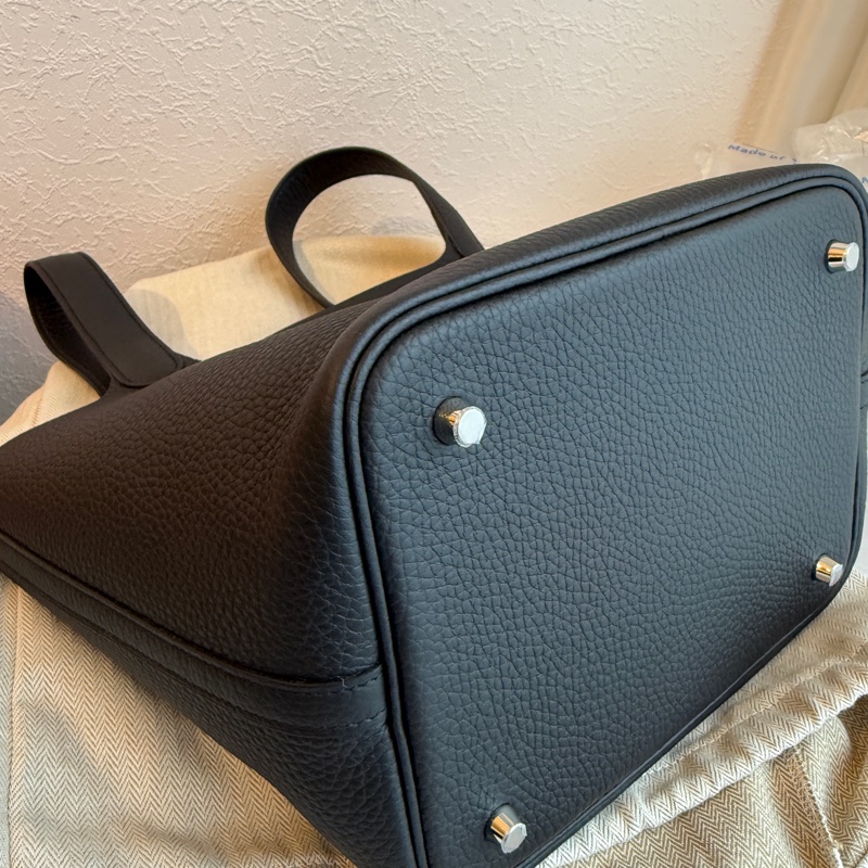 Hermes picotin22黑銀 極新菜籃子 K-9