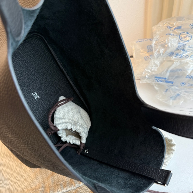 Hermes picotin22黑銀 極新菜籃子 K-10
