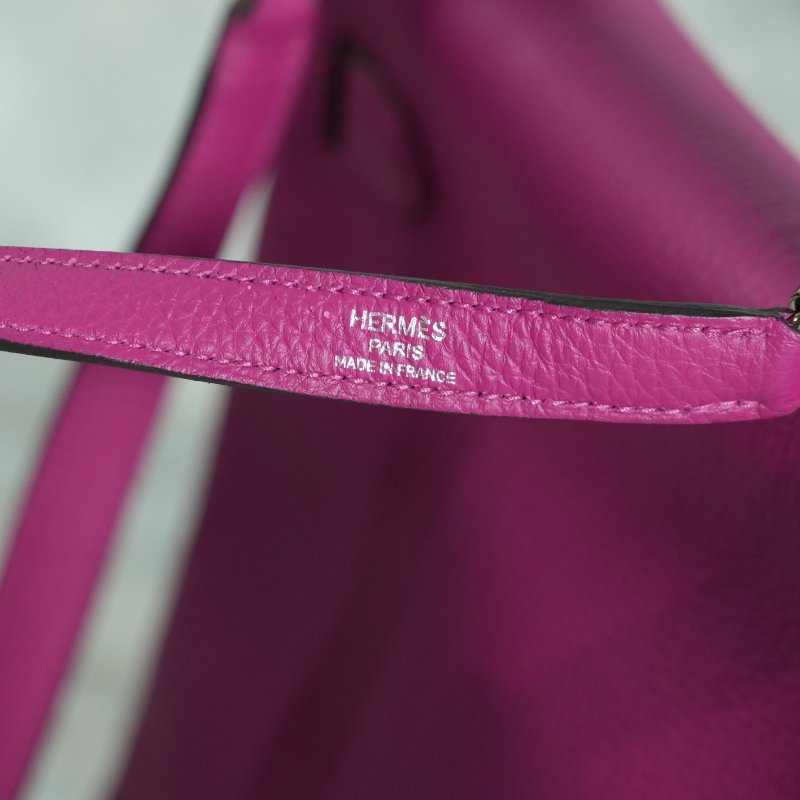 【美收精品】HERMÈS Kelly 桃粉色粒面皮革手提肩背包 C刻 5-381-6
