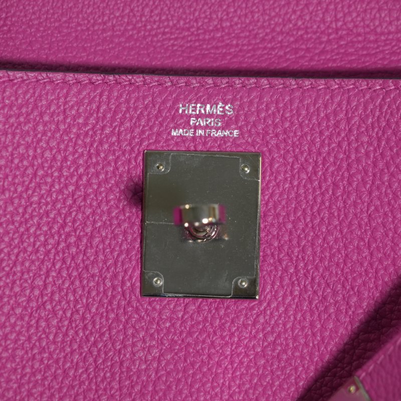 【美收精品】HERMÈS Kelly 桃粉色粒面皮革手提肩背包 C刻 5-381-8