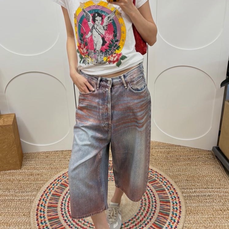 Acne Studios 噴漆 七分 牛仔褲 #S M L-2