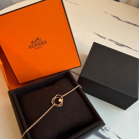 Hermes 18k愛心手鍊