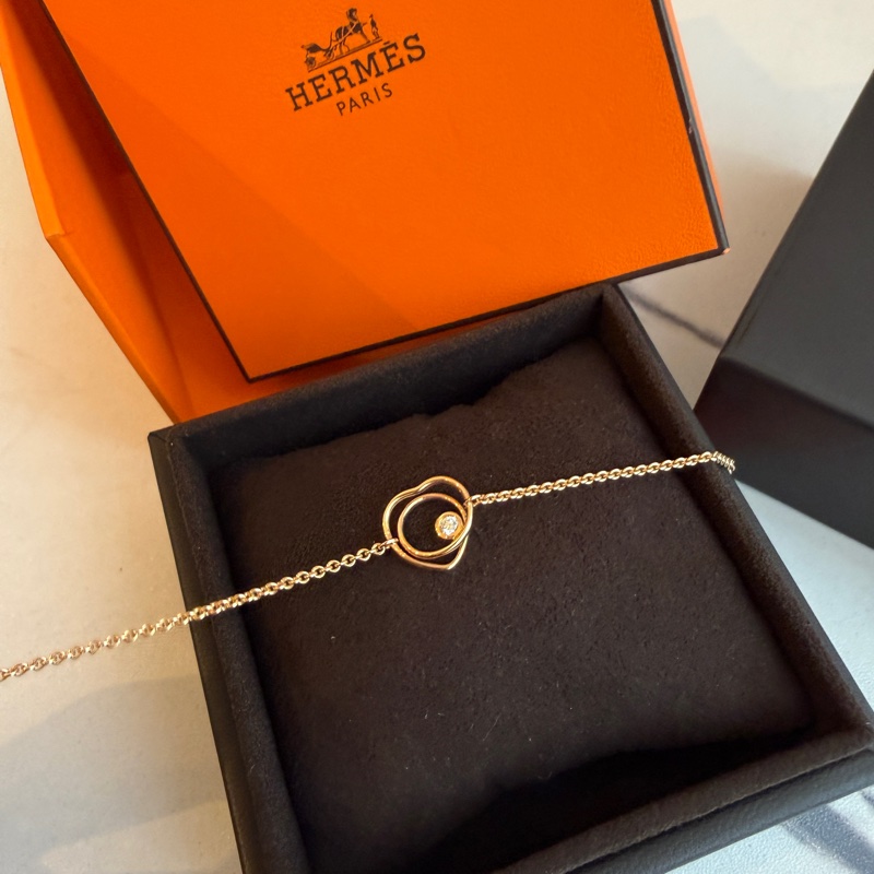 Hermes 18k愛心手鍊-5