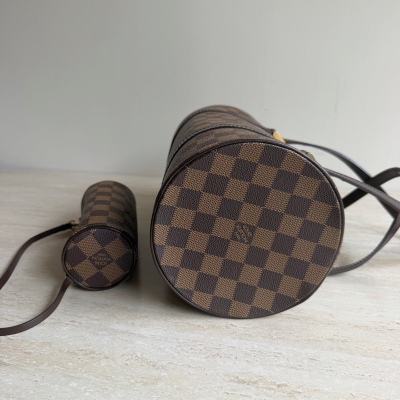 LLouis Vuitton 路易威登棋盤格巴比龍子母包 底長30cm無附件-2