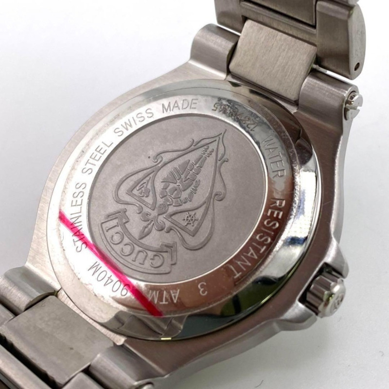Gucci GUCCI 9045系列YA090318銀色男士瑞士製造石英日期日曆腕錶-4