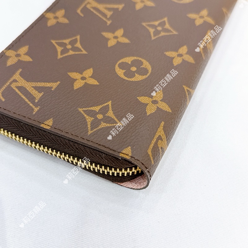 莉亞精品♡ LV 老花長夾 粉色內裡 二手美包-8