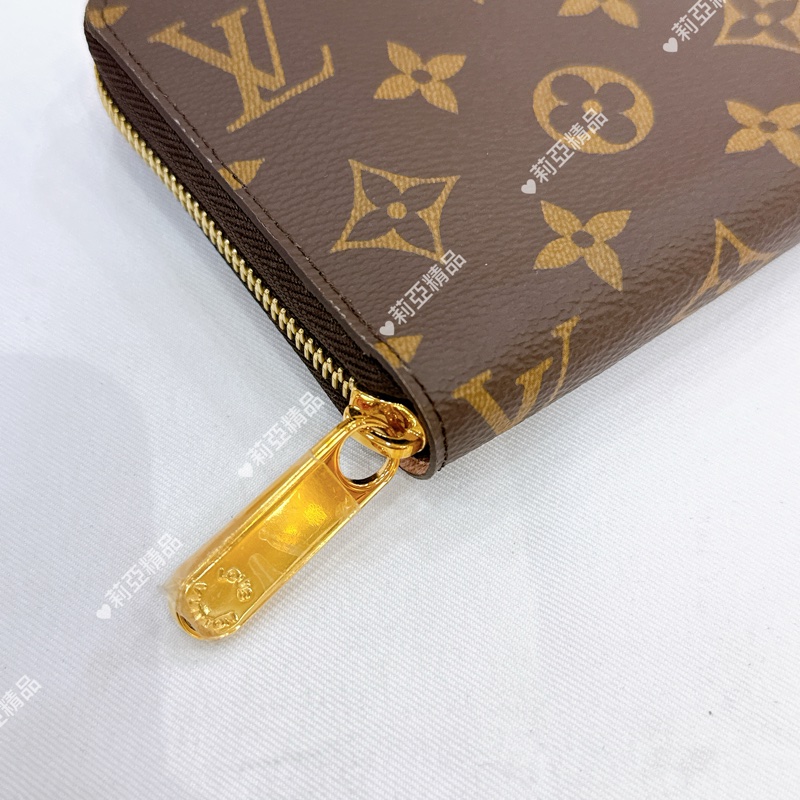 莉亞精品♡ LV 老花長夾 粉色內裡 二手美包-9