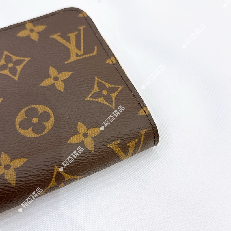莉亞精品♡ LV 老花長夾 粉色內裡 二手美包-10