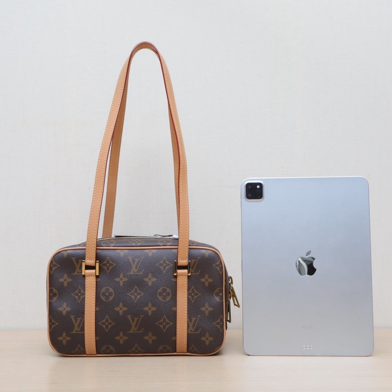 LOUIS VUITTON CITÉ矩形手袋老花PVC金扣晶片肩背包-2