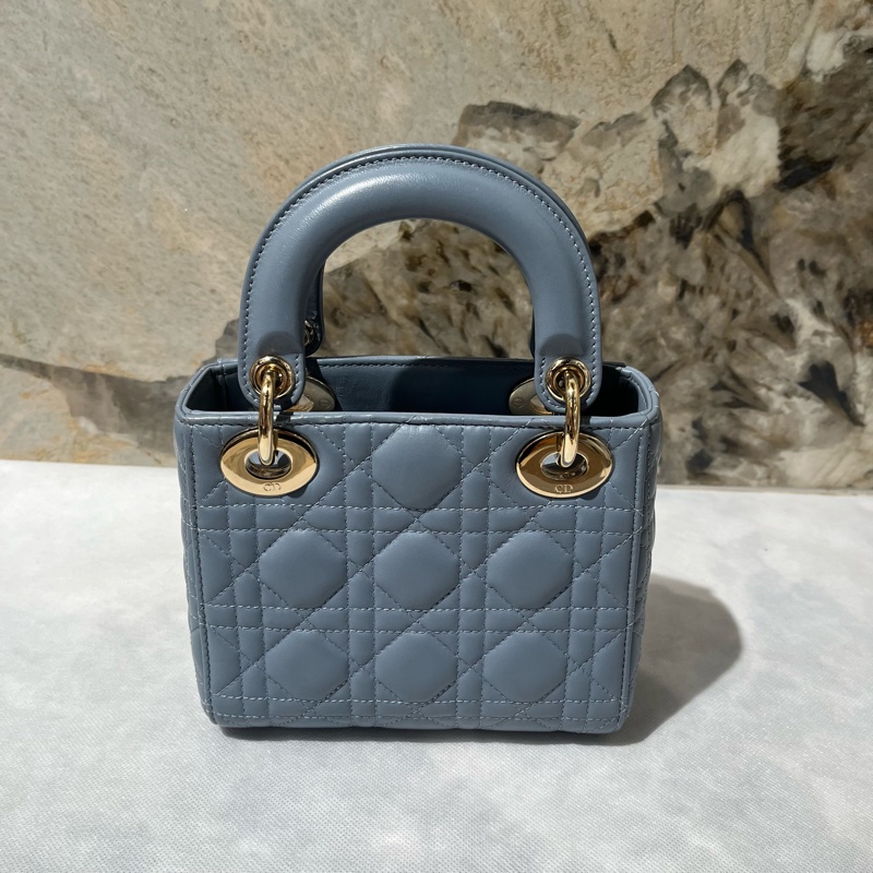 Dior霧霾藍羊皮Lady Dior兩用包-2