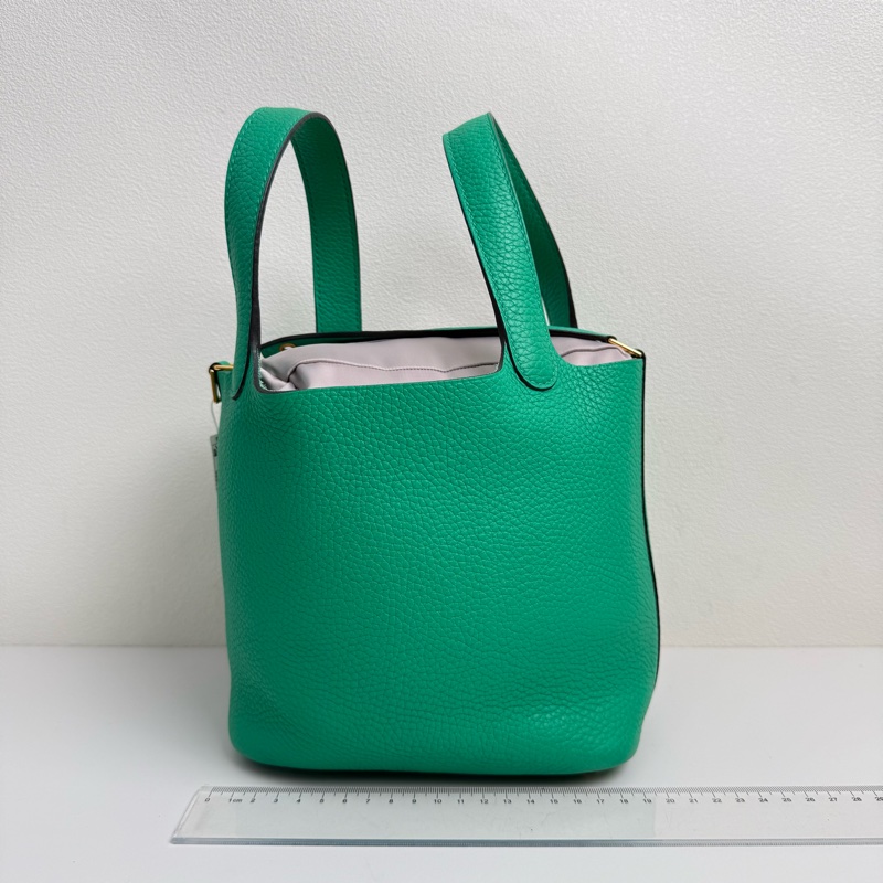 Hermès Picotin 18 菜籃子｜竹子綠金扣 日常輕便百搭款-1