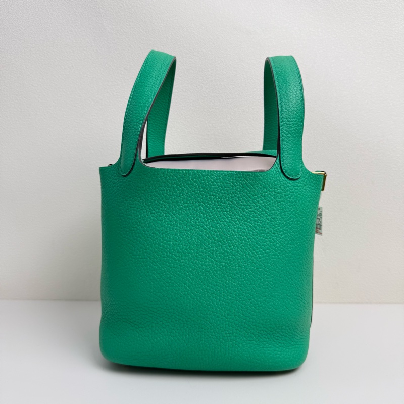 Hermès Picotin 18 菜籃子｜竹子綠金扣 日常輕便百搭款-2