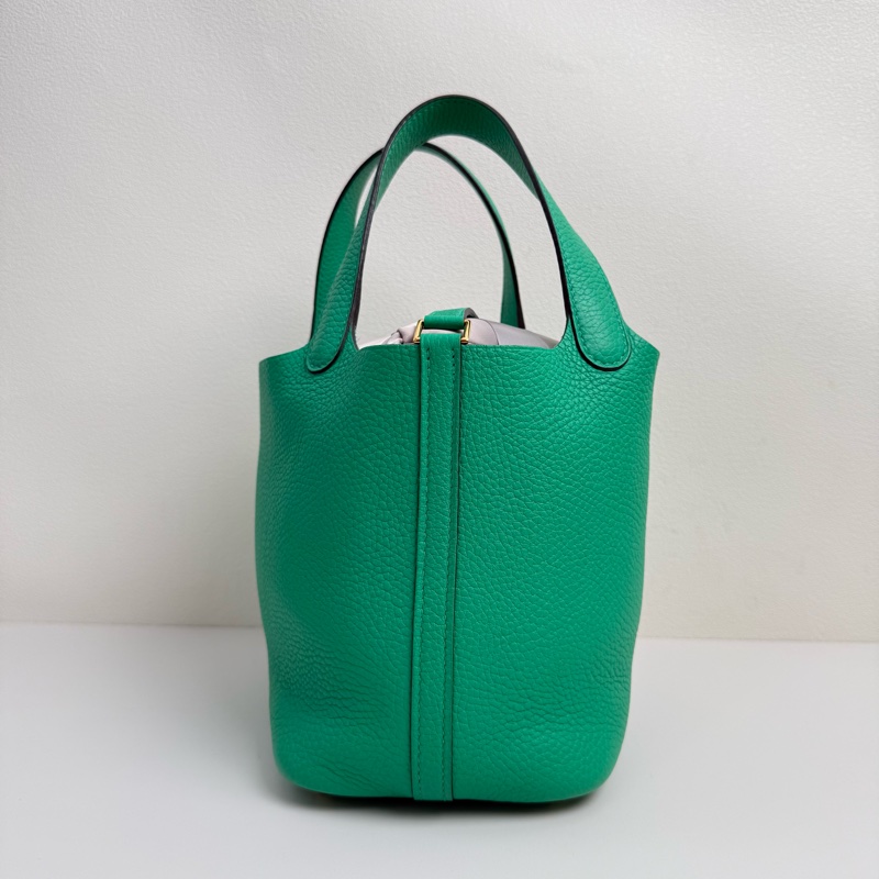 Hermès Picotin 18 菜籃子｜竹子綠金扣 日常輕便百搭款-3