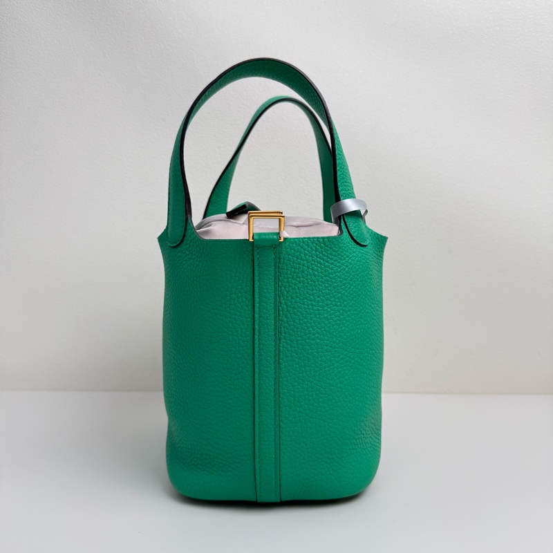 Hermès Picotin 18 菜籃子｜竹子綠金扣 日常輕便百搭款-4
