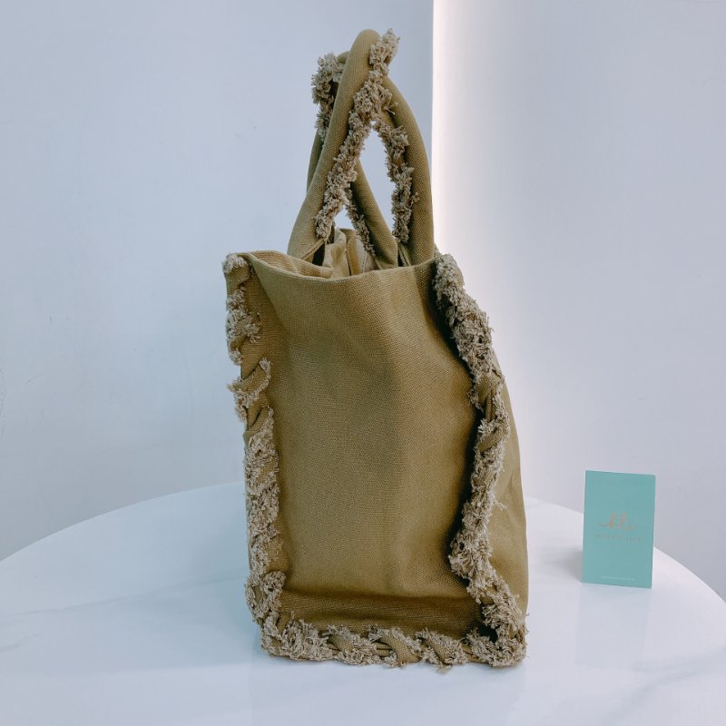 MS0634 Pinko 品高 帆布 沙灘包 手提 綠色 金扣 Beach Shopping Tote Canvas Green x GHW-3