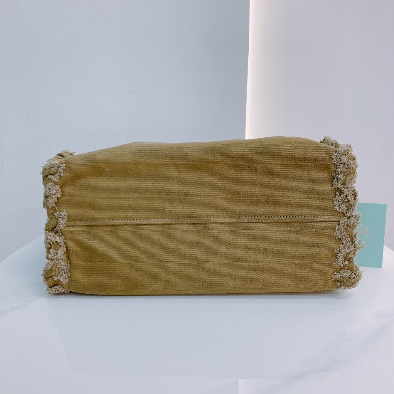 MS0634 Pinko 品高 帆布 沙灘包 手提 綠色 金扣 Beach Shopping Tote Canvas Green x GHW-4