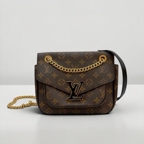 莉亞精品♡ LV M45592 Passy老花郵差包 二手
