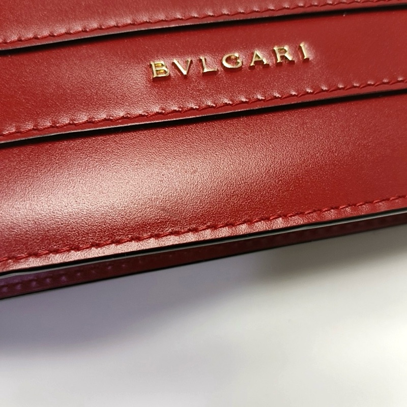BVLGARI SERPENTI FOREVER 小號 紅色牛皮蛇頭鑲嵌蛇頭包斜背包-7