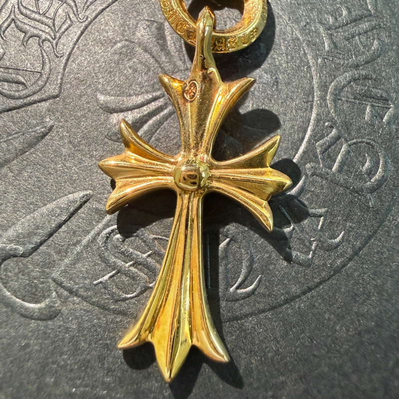 全新未使用品克羅心chromehearts 22k金的吊墜項鏈男女均可-2