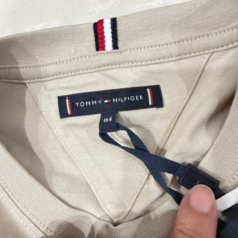 Tommy HILFIGER湯米 英文字母短䄂T恤/奶茶色-2