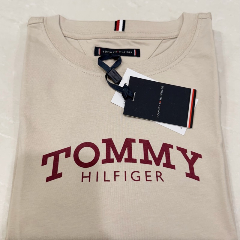 Tommy HILFIGER湯米 英文字母短䄂T恤/奶茶色-9